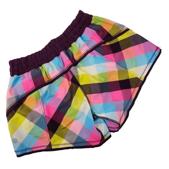 Lululemon Shake & Break Short Womens 6 Sea Check Multi Plum READ PLEASE - Picture 4 of 10